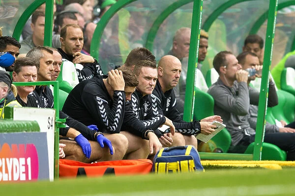 Rangers Gary McAllister and Tom Culshaw Amidst the Tense Celtic Park Atmosphere: 2003 Scottish Cup Clash