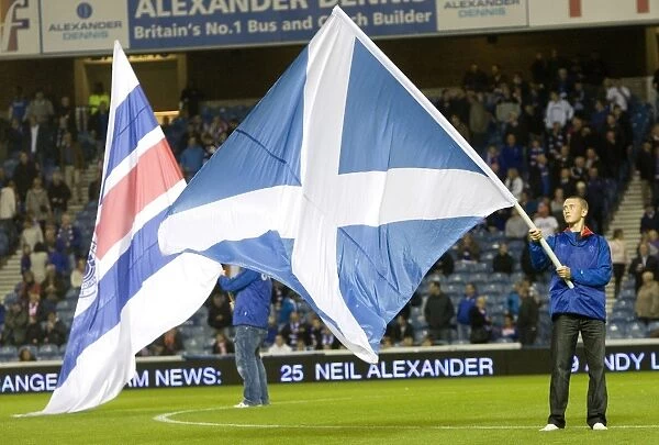Rangers Glory: Unforgettable 7-2 Victory at Ibrox - Elevated by Flag Bearers