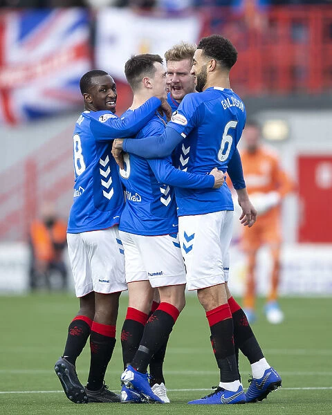 Rangers Goldson and Jack Celebrate First Goal Against Hamilton in Scottish Premiership
