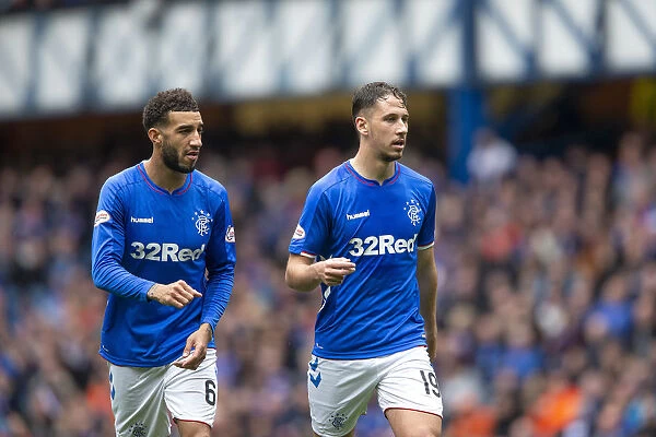 Rangers: Goldson and Katic in Action against Aberdeen at Ibrox Stadium - Scottish Premiership (Scottish Cup Champions 2003)