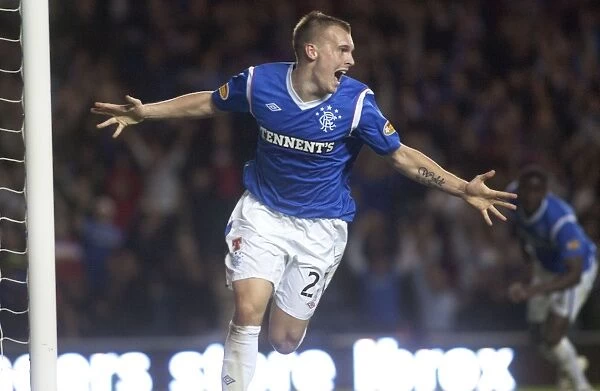 Rangers Gregg Wylde Scores the Second Goal: 2-0 Victory over Kilmarnock (Clydesdale Bank Scottish Premier League, Ibrox Stadium)