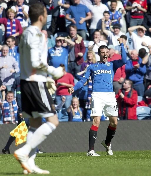 Rangers Haris Vuckic: Thrilling Goal in Scottish Championship Match vs. Heart of Midlothian at Ibrox Stadium