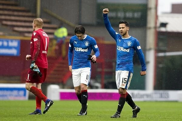 Rangers Harry Forrester Celebrates Glory Over Motherwell at Fir Park