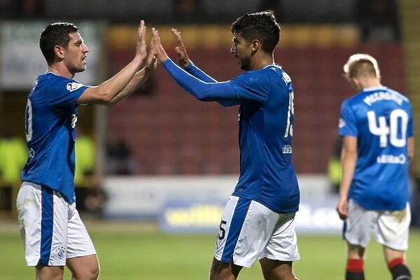 Rangers: Herrera and Dorrans Celebrate Goal in Betfred Cup Quarterfinal vs. Partick Thistle