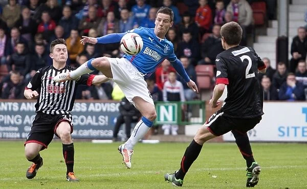Rangers Ian Black Aiming for Victory: Attempting a Shot against Dunfermline Athletic in the Scottish Cup (2003 Winners)