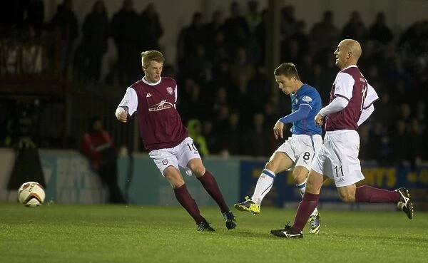 Rangers Ian Black Fires at Arbroath's Gayfield Park: Scottish Cup Champions 2003