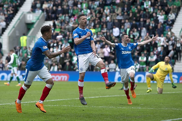 Rangers: Jason Holt's Thrilling Goal and Exuberant Celebration with Team Mates in the Ladbrokes Premiership Match at Easter Road