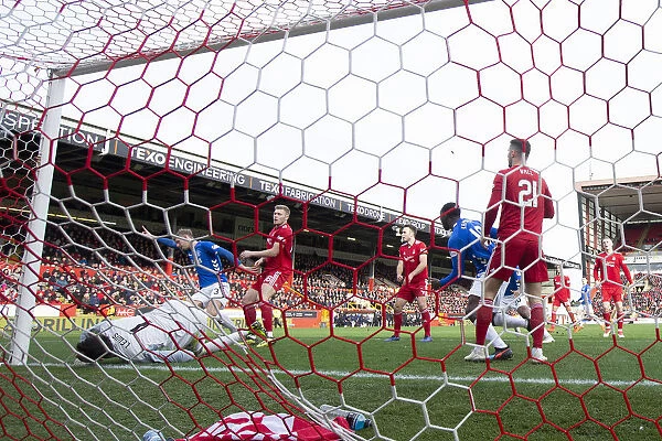 Rangers Joe Worrall Scores the Decisive Goal in the Scottish Cup Quarter-Final against Aberdeen at Pittodrie Stadium