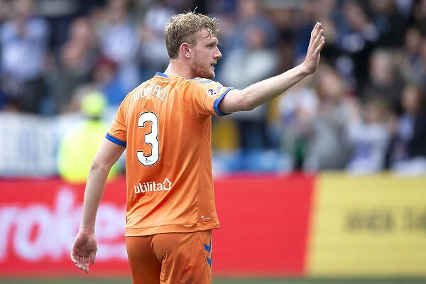Rangers Joe Worrall Waves to Adoring Fans at Rugby Park after Kilmarnock Victory