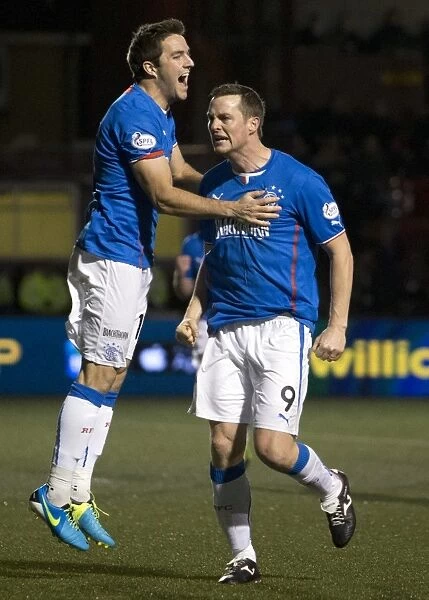 Rangers Jon Daly Ecstatically Celebrates Goal Against Stenhousemuir in Ramsden Cup Semi-Final (1-0)