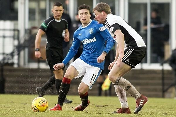 Rangers Josh Windass in Action: Scottish Cup Fifth Round at Ayr United's Somerset Park