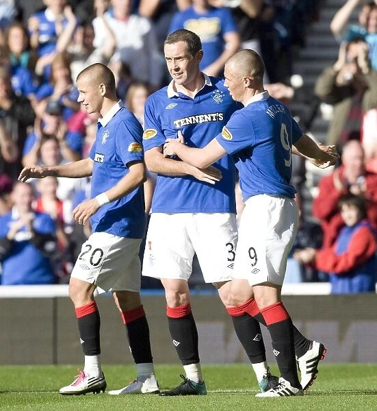 Rangers Kenny Miller Celebrates Second Goal in 4-0 Victory over Dundee United at Ibrox Stadium