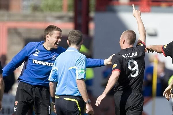 Rangers Kenny Miller and James Beattie: Celebrating the Winning Goal Against Hamilton Academical in the Scottish Premier League