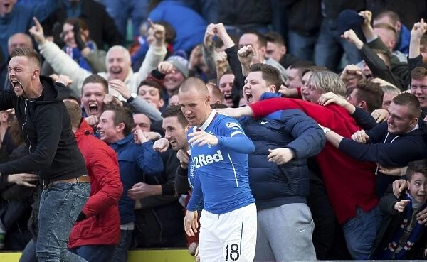 Rangers Kenny Miller: Scottish Cup Victory Goal Celebration with Fans (2003)