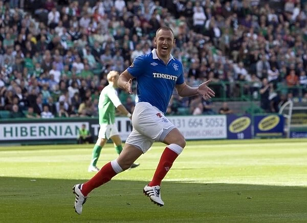 Rangers Kenny Miller's Euphoric Moment: 3-0 Goal Against Hibernian (Scottish Premier League)