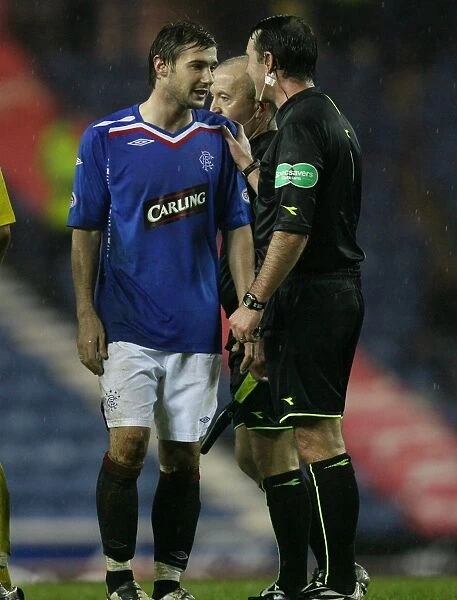 Rangers Kevin Thomson Argues with Referee Alan Freeland during Rangers vs Kilmarnock (2-0)