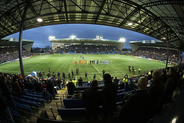 Rangers and Kilmarnock Players Line-Up at Rugby Park for Fifth Round Scottish Cup Clash