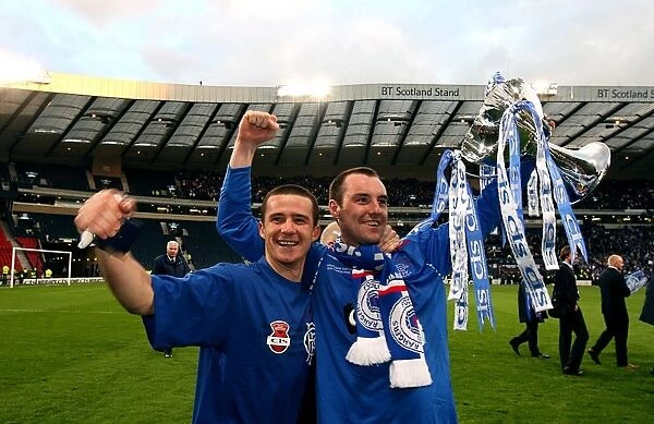 Rangers: Kris Boyd and Barry Ferguson Celebrate League Cup Victory (2008)