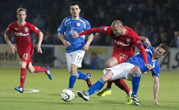 Rangers Kris Boyd Tackled in Intense Scottish Championship Clash vs Queen of the South at Palmerston Park