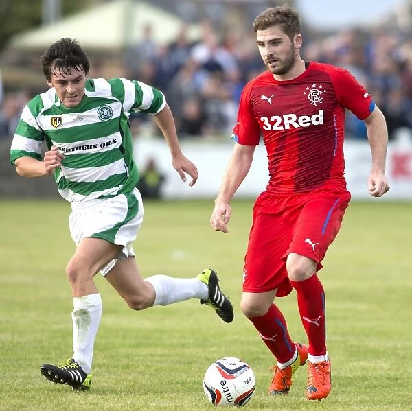Rangers Kyle Hutton: In Action during Pre-Season Friendly against Buckie Thistle at Victoria Park (Scottish Cup Winner 2003)
