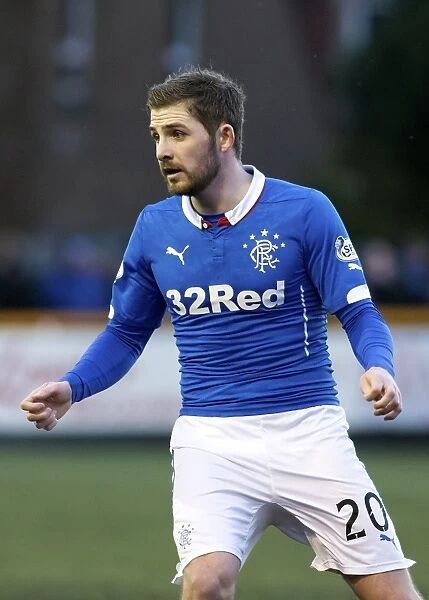 Rangers Kyle Hutton at Indorrill Stadium: Facing Off in SPFL Championship against Alloa Athletic