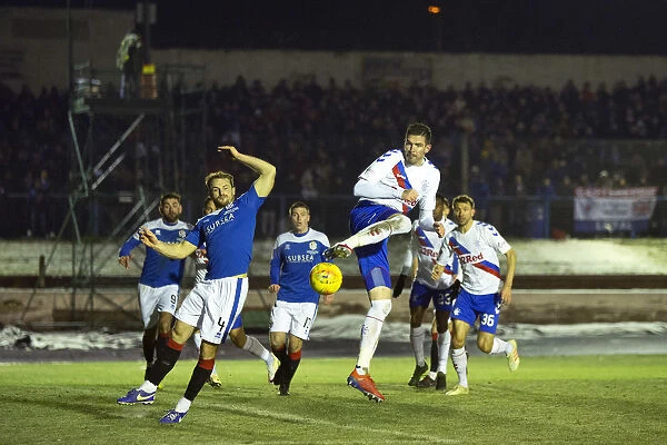 Rangers Kyle Lafferty in Action: Scottish Cup Fourth Round Clash vs. Cowdenbeath at Central Park