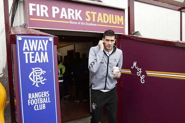 Rangers Kyle Lafferty Arrives at Fir Park for Motherwell Clash in Scottish Premiership