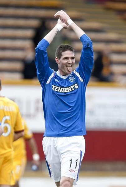 Rangers Kyle Lafferty: Exultant in a 2-1 Scottish Premier League Victory Over Motherwell