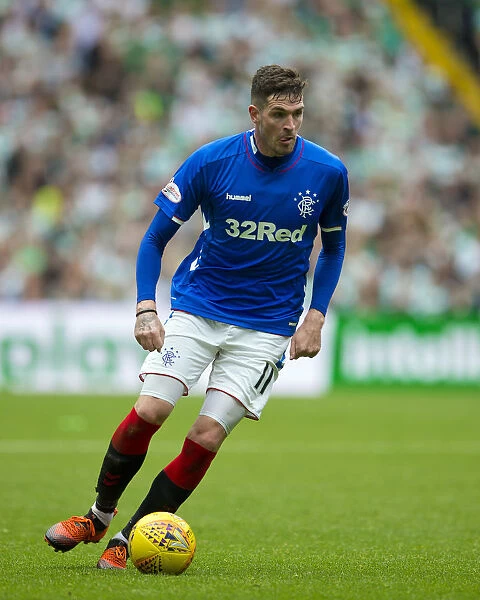 Rangers Kyle Lafferty Faces Off at Celtic Park: Intense Moment in the Ladbrokes Premiership Derby
