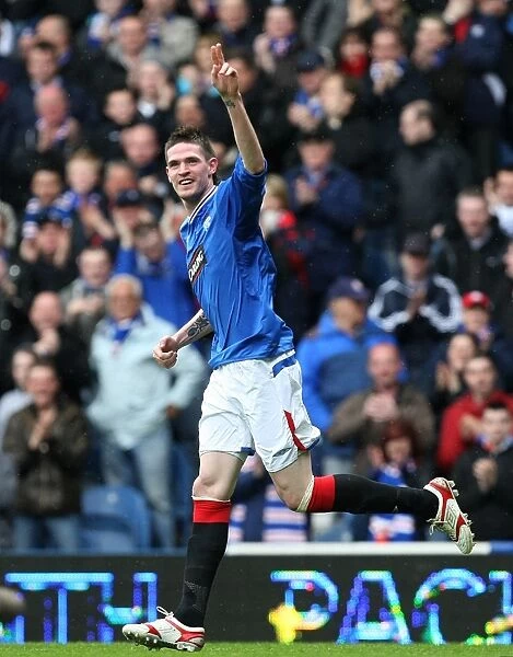 Rangers Kyle Lafferty: First Goal Ecstasy in Rangers 2-0 Victory over Hearts (Clydesdale Bank Scottish Premier League)