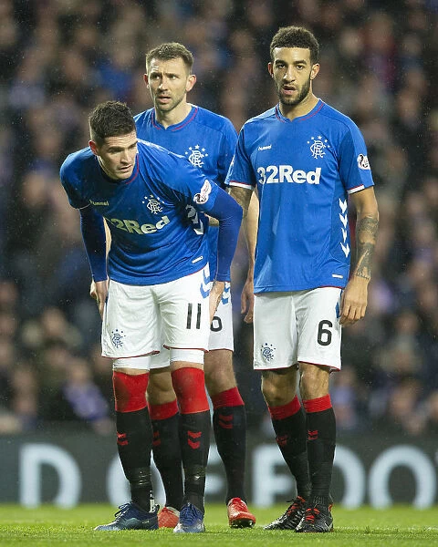 Rangers: Lafferty, McAuley, and Goldson in Action against Livingston at Ibrox Stadium (Scottish Premiership)