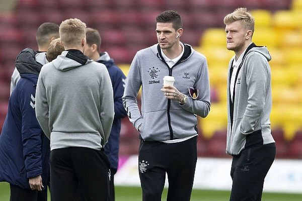 Rangers Lafferty and Worrall in Action: Motherwell vs Rangers, Scottish Premiership, Fir Park