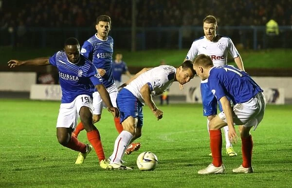 Rangers Lee McCulloch Fouls in Penalty Area during Cowdenbeath vs Rangers (Scottish Championship, Scottish Cup Winning Moment)