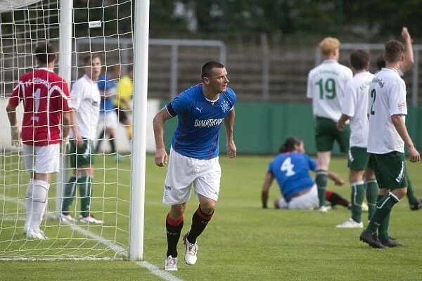 Rangers Lee McCulloch: Rejoicing in His Opening Goal Against FC Gutersloh (1-0)