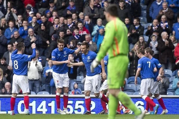 Rangers Lee McCulloch Scores the Decisive Goal: Rangers 2-0 Clyde in Scottish Third Division at Ibrox Stadium