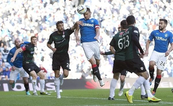 Rangers Lee McCulloch Scores the First Goal: Scottish Cup Winning Moment at Ibrox Stadium (2003 SPFL Championship)