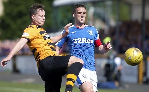 Rangers Lee Wallace in Action at Indodrill Stadium: A Championship Clash against Alloa Athletic