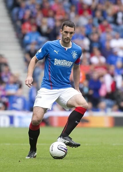 Rangers Lee Wallace Celebrates in 4-1 Victory Over Brechin City at Ibrox Stadium