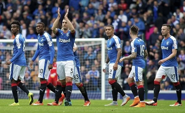 Rangers Lee Wallace: Exulting in His Championship-Winning Goal at Ibrox Stadium
