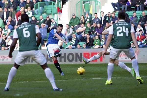 Rangers Lee Wallace Scores Stunning Deflection Goal Against Hibernian in Ladbrokes Championship