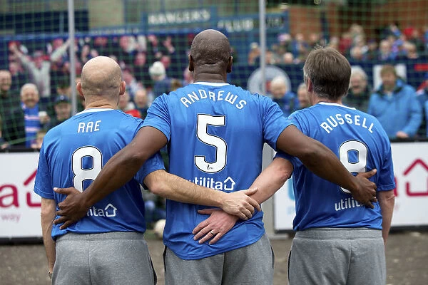 Rangers Legends Reunite: A 2003 Scottish Cup Champions Trio - Alex Rae, Bobby Russell, and Marvin Andrews at Ibrox
