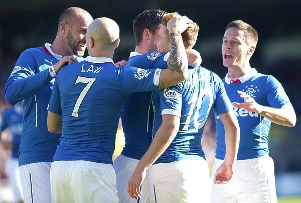 Rangers: Lewis Macleod Scores and Celebrates with Team Mates in SPFL Championship Win Against Livingston