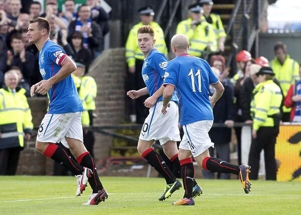 Rangers Lewis Macleod and Teamsmates Celebrate Double Strike Against Ayr United in SPFL League 1 (0-2)