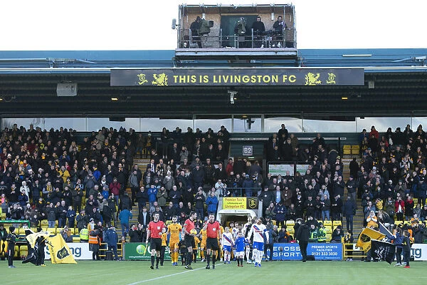 Rangers and Livingston Players Walk Out for Scottish Premiership Clash at The Tony Macaroni Arena