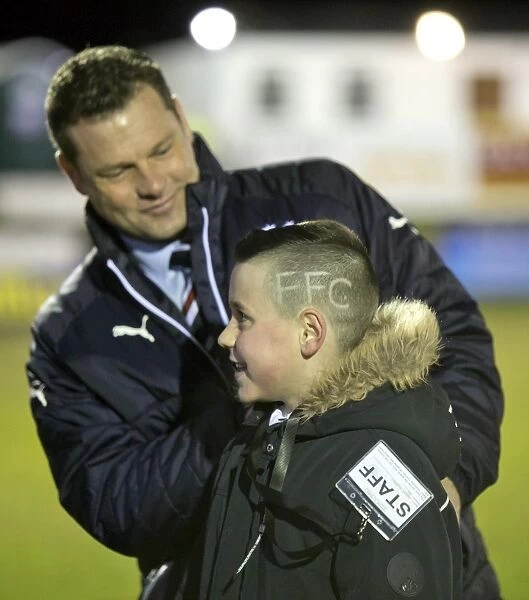 Rangers Manager Graeme Murty Examines Unique Fan Haircut at Scottish Cup Match vs Fraserburgh