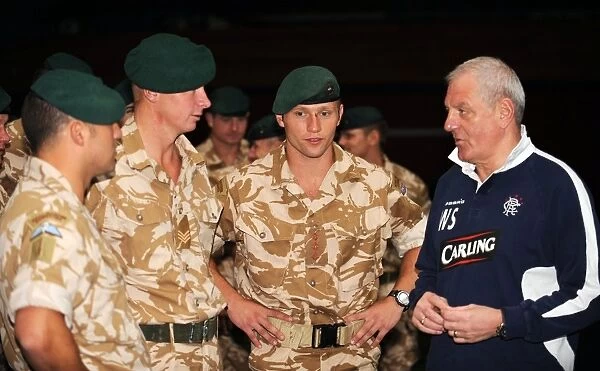 Rangers Manager Walter Smith Pays Tribute to Armed Forces Personnel at Murray Park, May 2009