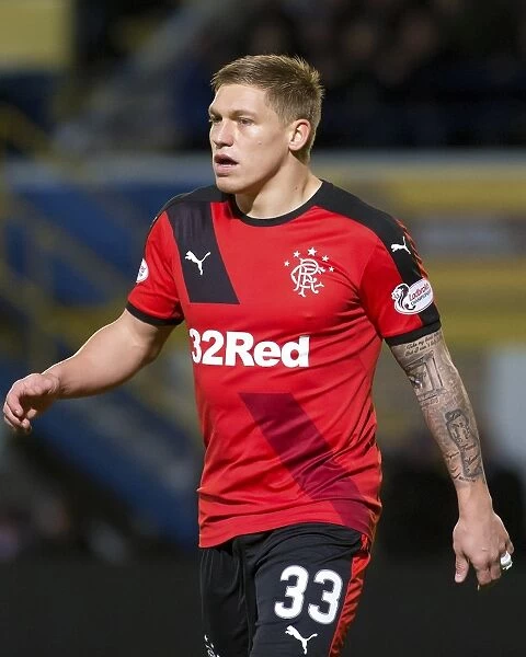 Rangers Martyn Waghorn in Action: Championship Clash at Cappielow Against Greenock Morton