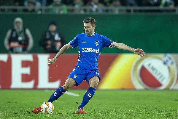 Rangers McAuley in Europa League Battle vs. Rapid Vienna at Allianz Stadion