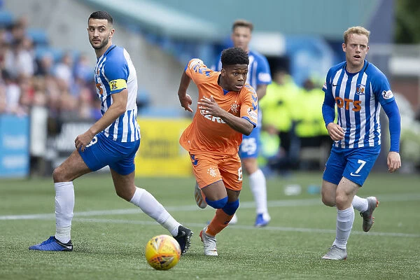 Rangers Mebude in Action at Kilmarnock's Rugby Park: Scottish Premiership Clash