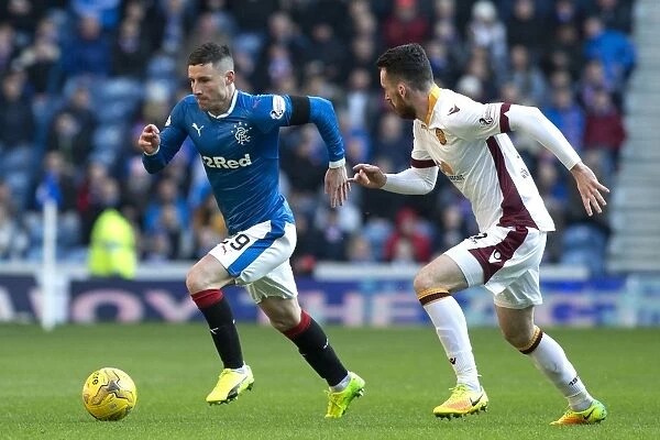 Rangers Michael O'Halloran Charges Forward in Scottish Cup Fourth Round at Ibrox Stadium